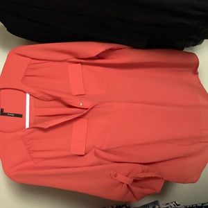 Light orange quarter sleeve shirt